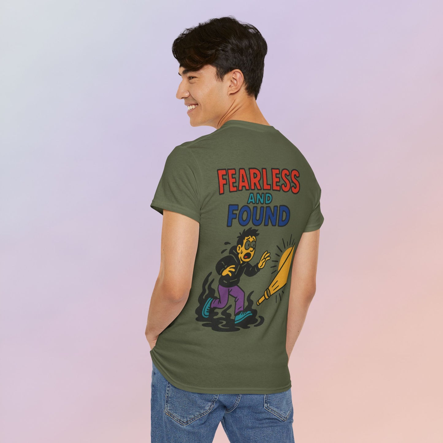 FEARLESS AND FOUND CARTOON TEE